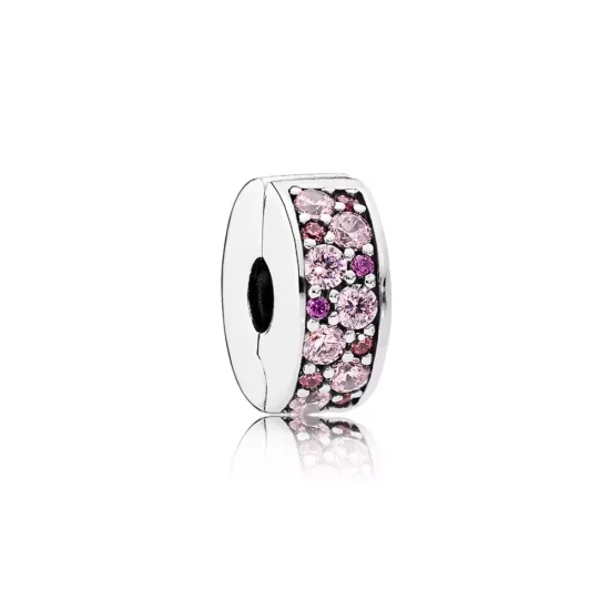 (imagen para) Clip en plata de ley Elegancia Brillante Mosaico Morado - PANDORA
