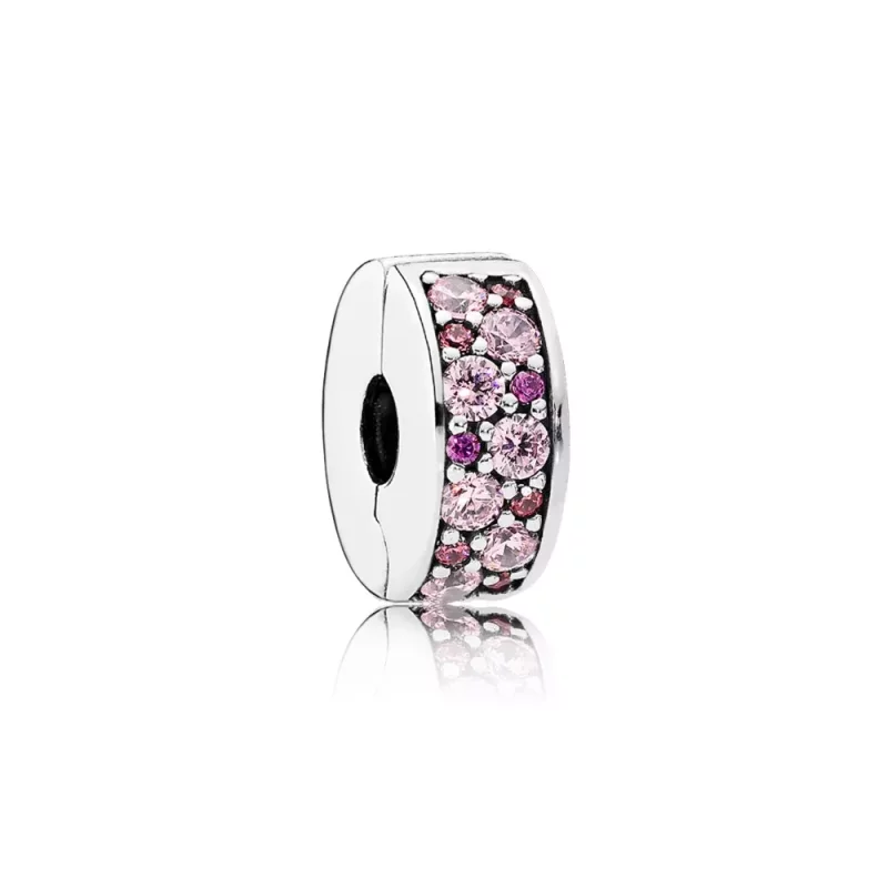 (imagen para) Clip en plata de ley Elegancia Brillante Mosaico Morado - PANDORA