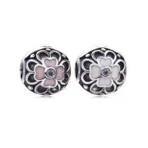 (imagen para) Clip en plata de ley Flores de ciruelo PANDORA