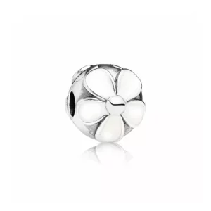 (imagen para) Clip en plata y esmalte de Margaritas - PANDORA