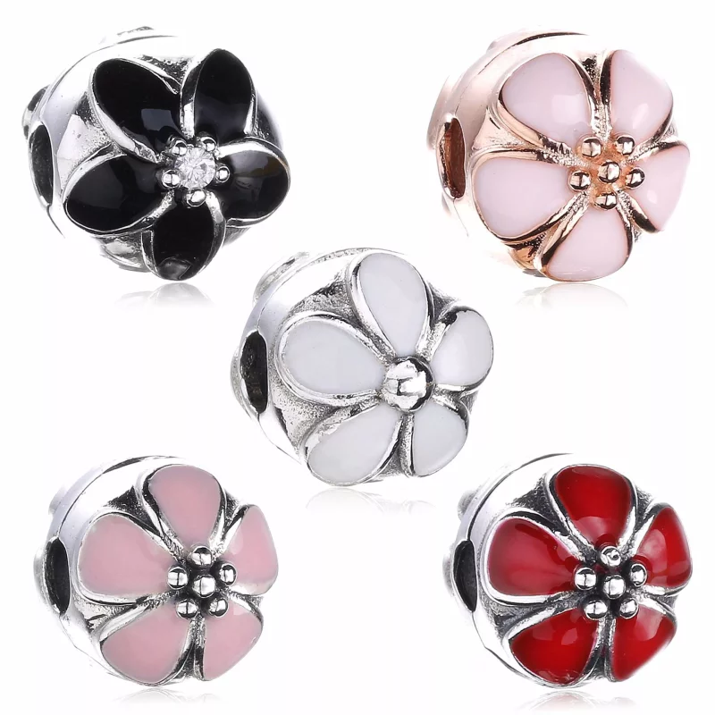 (imagen para) Clip Flor de Cerezo Rosa - PANDORA - Ver 5