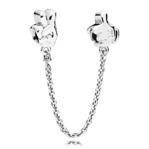 (imagen para) Disney, Cadena de seguridad en plata de ley Gestos de mickey PANDORA