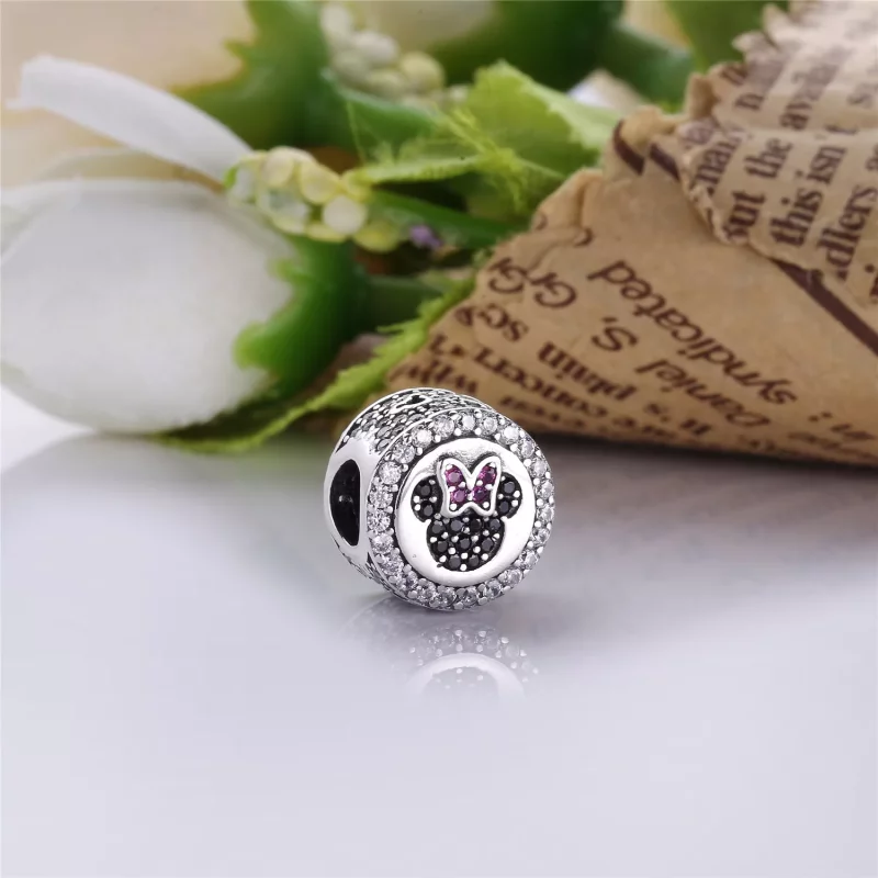 (imagen para) Disney, Charm en plata de ley Iconos chispeantes de Mickey y Minnie PANDORA - Ver 3