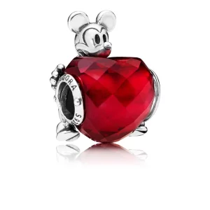 (imagen para) Disney, Charm en plata de ley Mickey amor coraz&oacute;n PANDORA
