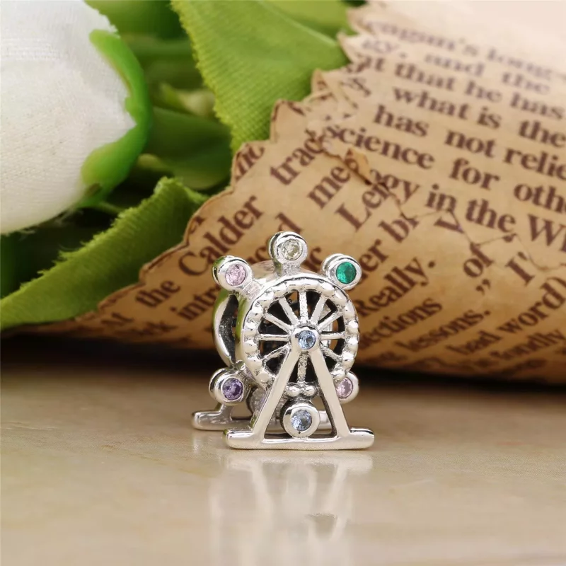 (imagen para) Charm en plata de ley Noria Colorida - PANDORA - Ver 2