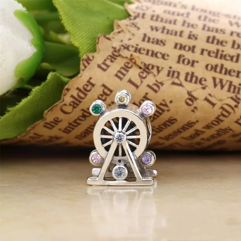 (imagen para) Charm en plata de ley Noria Colorida - PANDORA - Ver 3