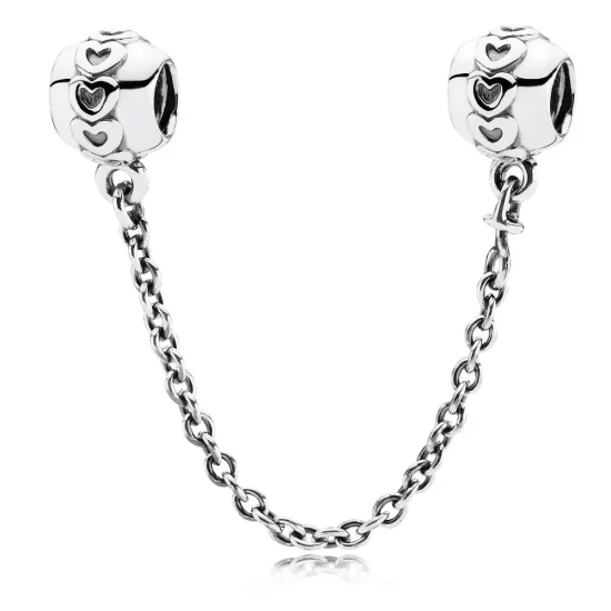 (imagen para) Hearts silver safety chain - PANDORA