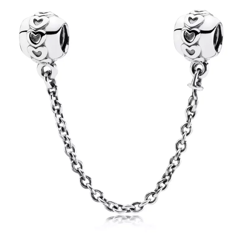(imagen para) Hearts silver safety chain - PANDORA