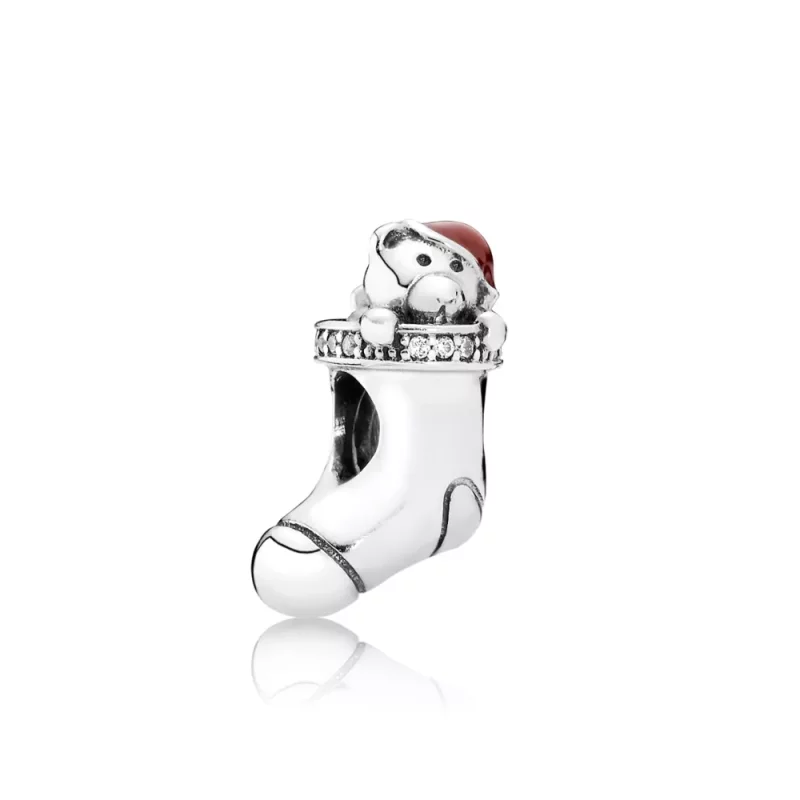 (imagen para) Charm Calcet&iacute;n Navide&ntilde;o con osito - PANDORA