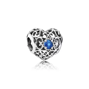 (imagen para) Charm calado Coraz&oacute;n de Diciembre - PANDORA