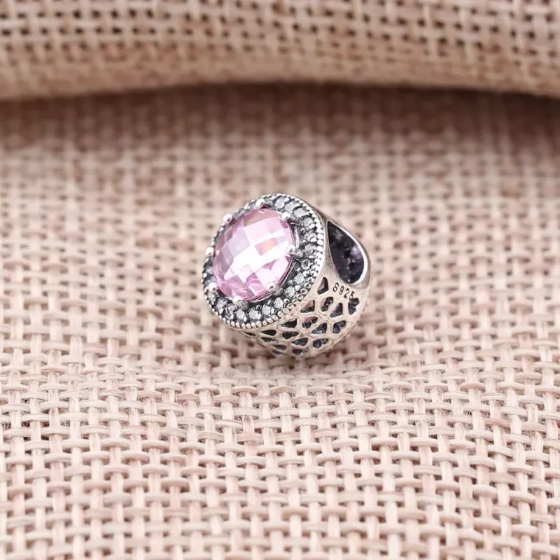(imagen para) Charm Coraz&oacute;n Radiante Rosa - PANDORA - Ver 2