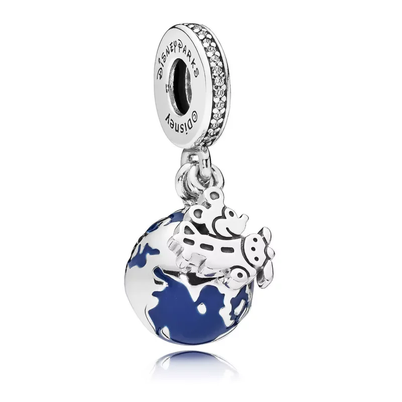 (imagen para) Charm colgante en plata de ley Mickey Mouse Globo PANDORA - Ver 2