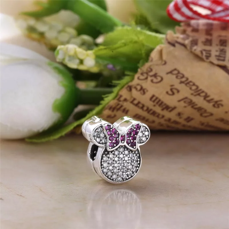 (imagen para) Charm en plata de ley Disny, Orejas de minnie mouse PANDORA - Ver 2