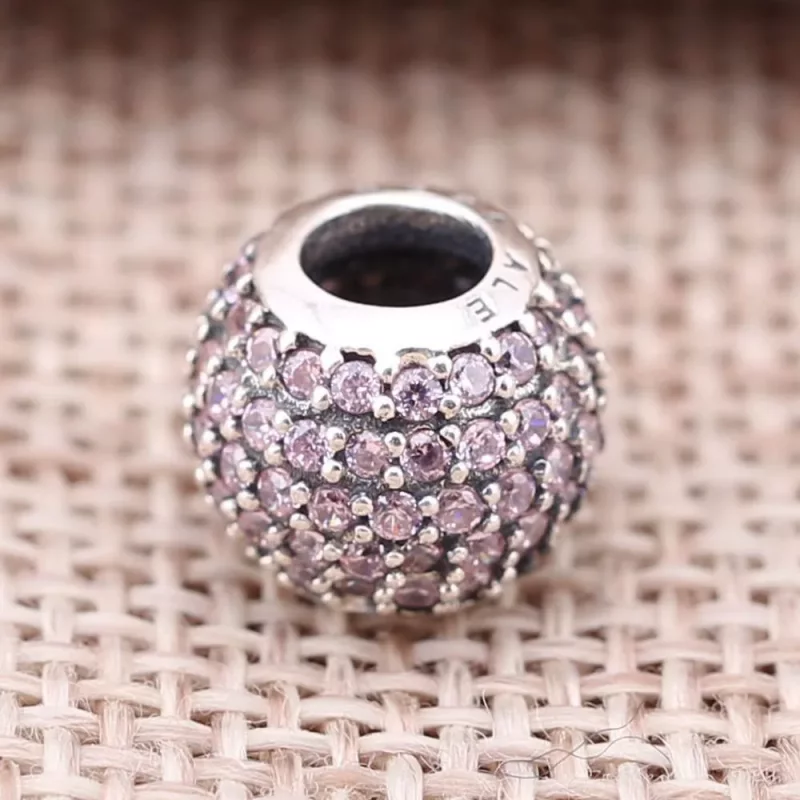 (imagen para) Charm Pav&eacute; Rosa - PANDORA - Ver 2