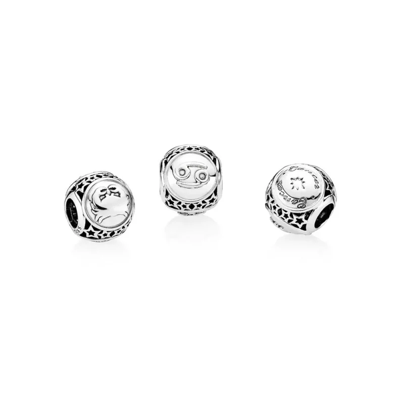 (imagen para) Charm Signo C&aacute;ncer con estrellas - PANDORA - Ver 2