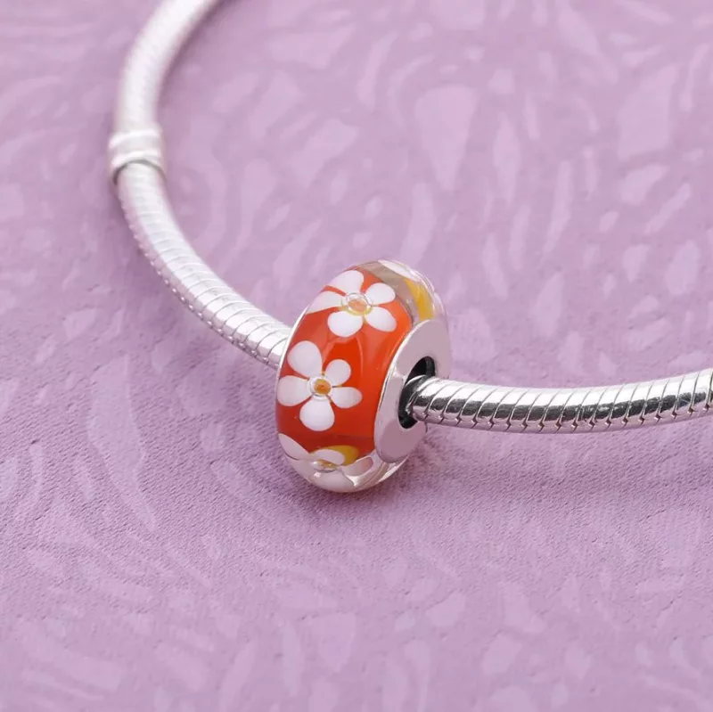 (imagen para) Charm flor roja - PANDORA - Ver 2