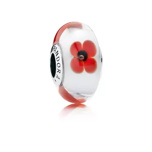 (imagen para) Charm flor roja - PANDORA