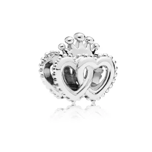 (imagen para) Charm en plata de ley Corazones Reales Unidos - PANDORA