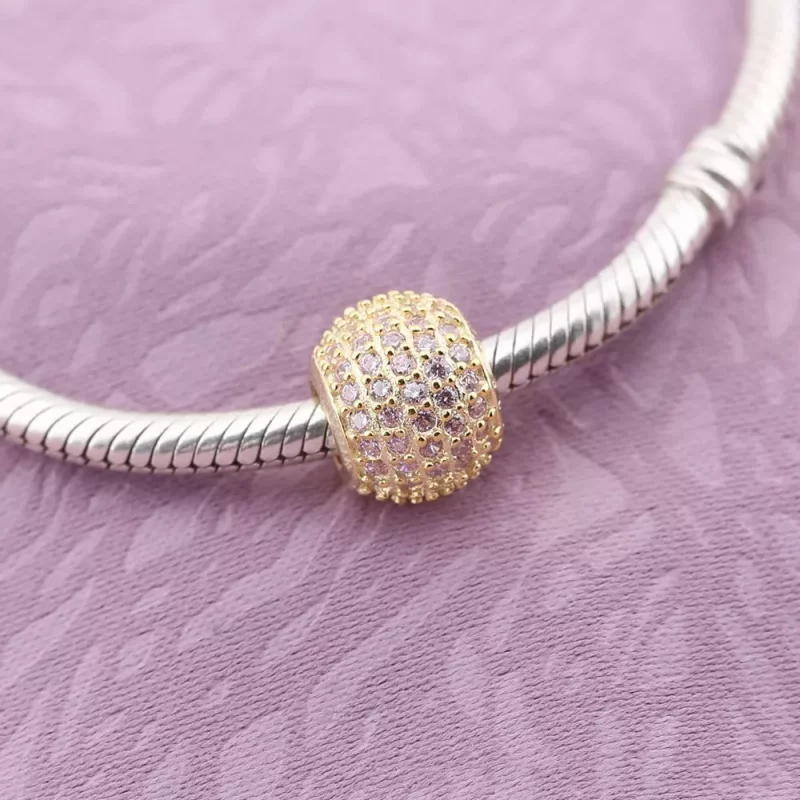 (imagen para) Charm bola Pav&eacute; Oro - PANDORA - Ver 2