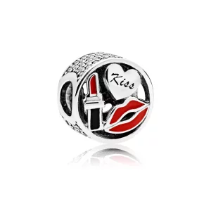 Charm en plata de ley Beso con Glamour - PANDORA (imagen para) Charm en plata de ley Beso con Glamour - PANDORA
