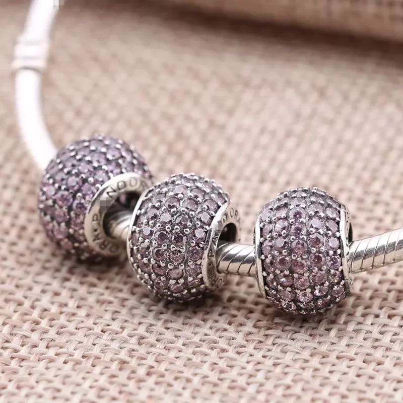 (imagen para) Charm Bola Pav&eacute; Rojo - PANDORA - Ver 3