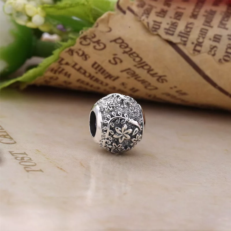 (imagen para) Charm en plata de ley Hojas y flores PANDORA - Ver 2