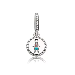 (imagen para) Charm colgante en plata de ley Figura de palo de pap&aacute; PANDORA