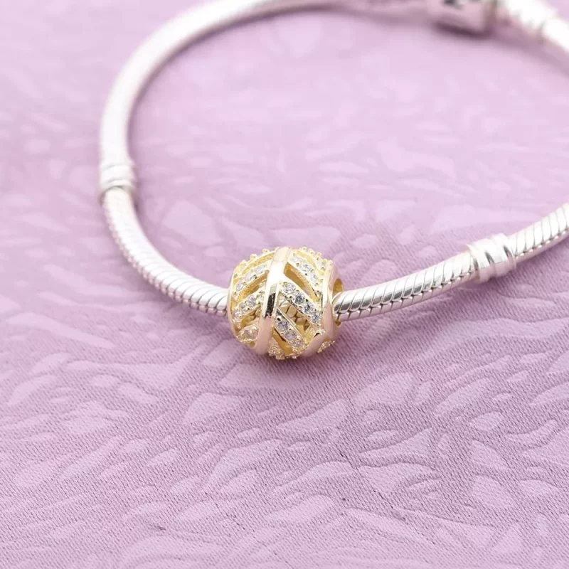 (imagen para) Charm Pluma Destellante - PANDORA - Ver 2