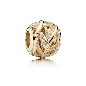 (imagen para) Charm Pluma Destellante - PANDORA