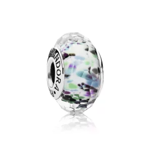 Charm Cristal de Murano Facetado Verde Shibori - PANDORA (imagen para) Charm Cristal de Murano Facetado Verde Shibori - PANDORA