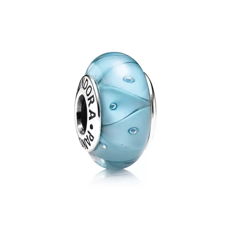 (imagen para) Charm Cristal de Murano Zig-Zag Turquesa - PANDORA