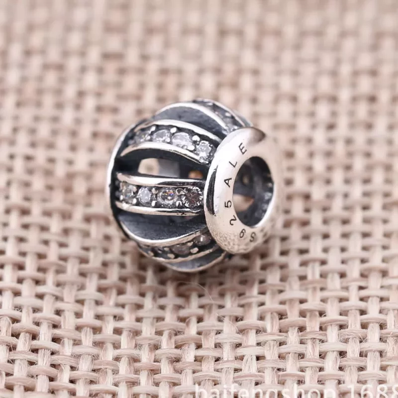 (imagen para) Charm Calado Pav&eacute; Rosa - PANDORA - Ver 4