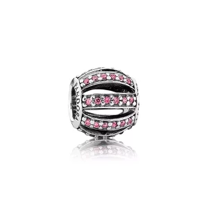 (imagen para) Charm Calado Pav&eacute; Rosa - PANDORA