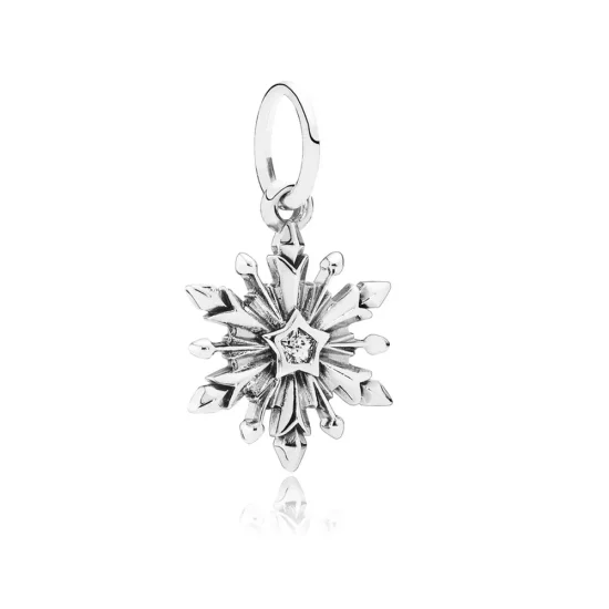 (imagen para) Charm colgante Disney, copo de nieve congelado PANDORA