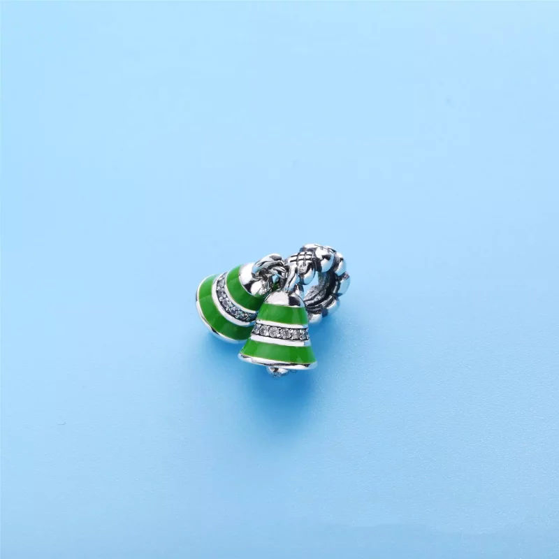 (imagen para) Charm colgante en plata de ley Campanas verdes PANDORA - Ver 3
