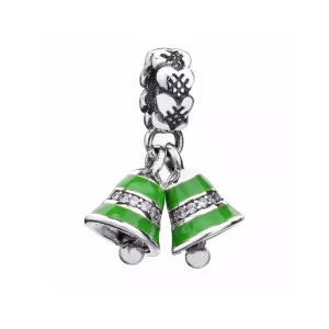 (imagen para) Charm colgante en plata de ley Campanas verdes PANDORA