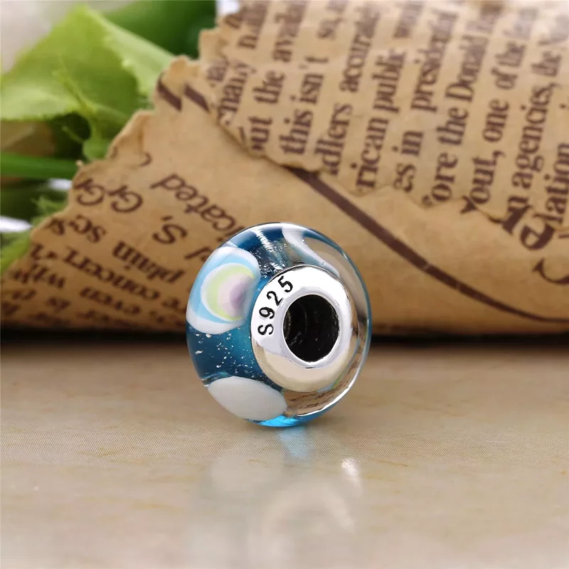 (imagen para) Charm cristal de Murano Arco Iris Iridiscente - PANDORA - Ver 3