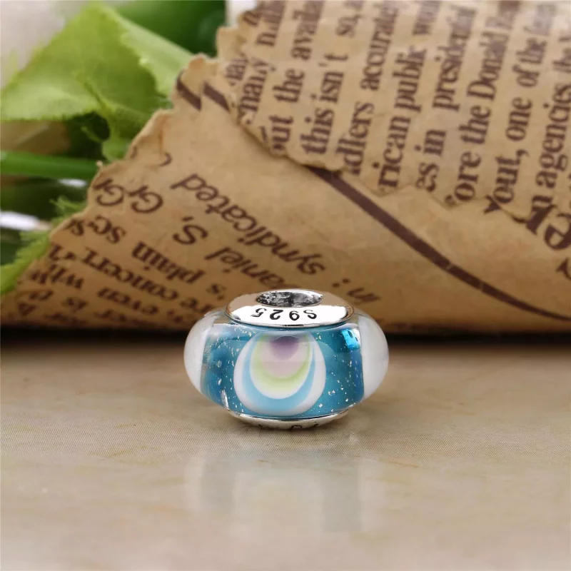 (imagen para) Charm cristal de Murano Arco Iris Iridiscente - PANDORA - Ver 4
