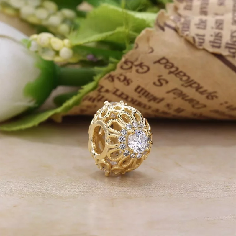 (imagen para) Charm calado Brillo de Flor - PANDORA - Ver 2