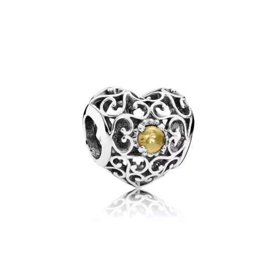 (imagen para) Charm calado Coraz&oacute;n de Noviembre - PANDORA