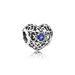 Charm calado Corazón de Septiembre - PANDORA (imagen para) Charm calado Corazón de Septiembre - PANDORA