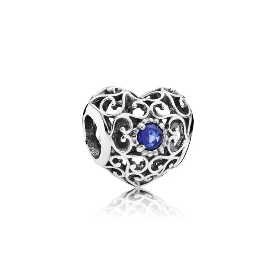 (imagen para) Charm calado Coraz&oacute;n de Septiembre - PANDORA