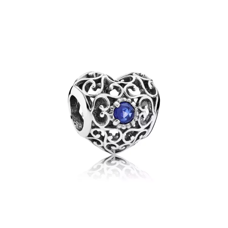 (imagen para) Charm calado Coraz&oacute;n de Septiembre - PANDORA