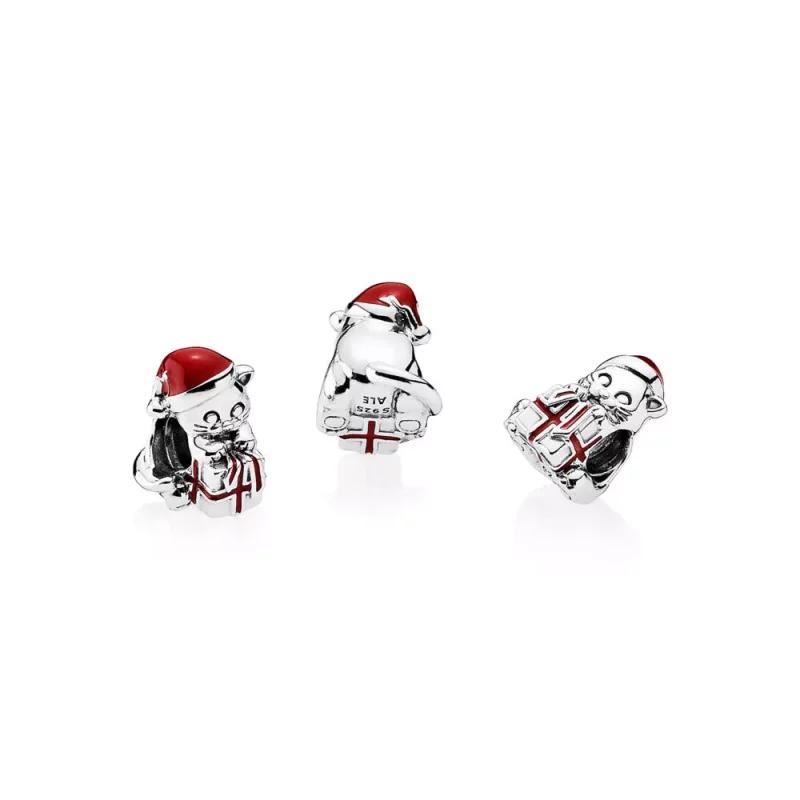 (imagen para) Charm Gatito de Navidad - PANDORA - Ver 4