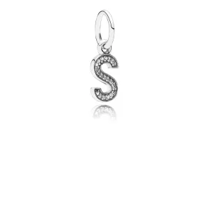 Charm colgante letra S - PANDORA (imagen para) Charm colgante letra S - PANDORA