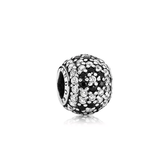 (imagen para) Charm Pav&eacute; Flor de Cerezo Negro - PANDORA