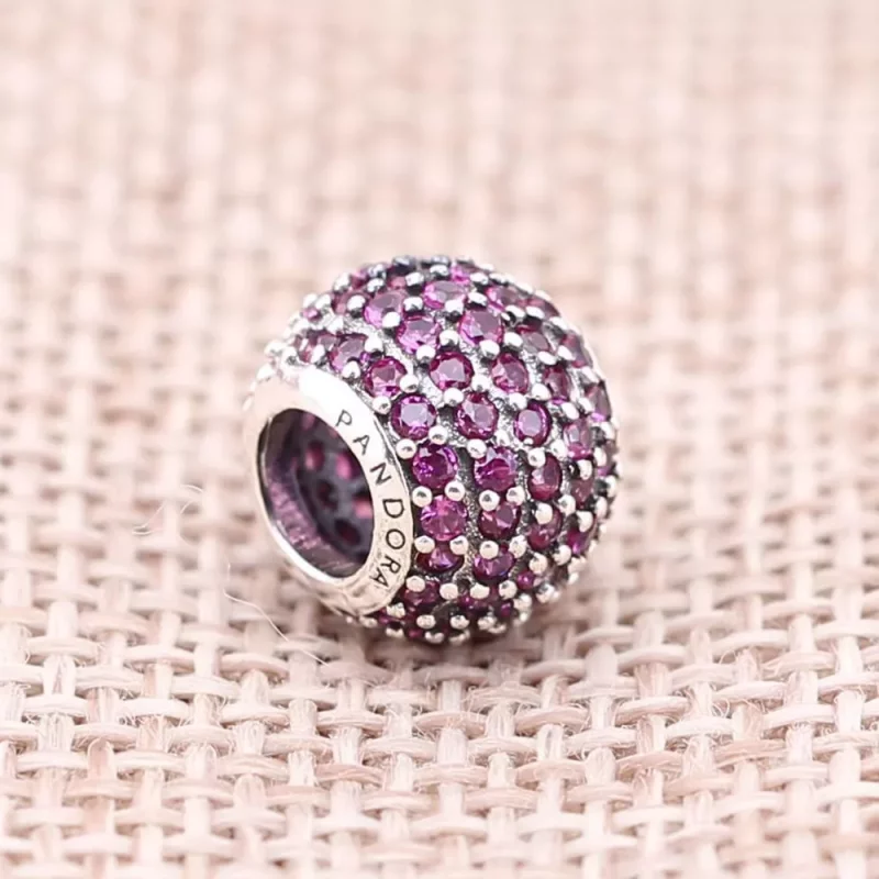 (imagen para) Charm bola Pav&eacute; Morado - PANDORA - Ver 2