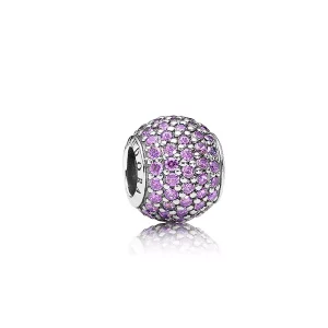 (imagen para) Charm bola Pav&eacute; Morado - PANDORA