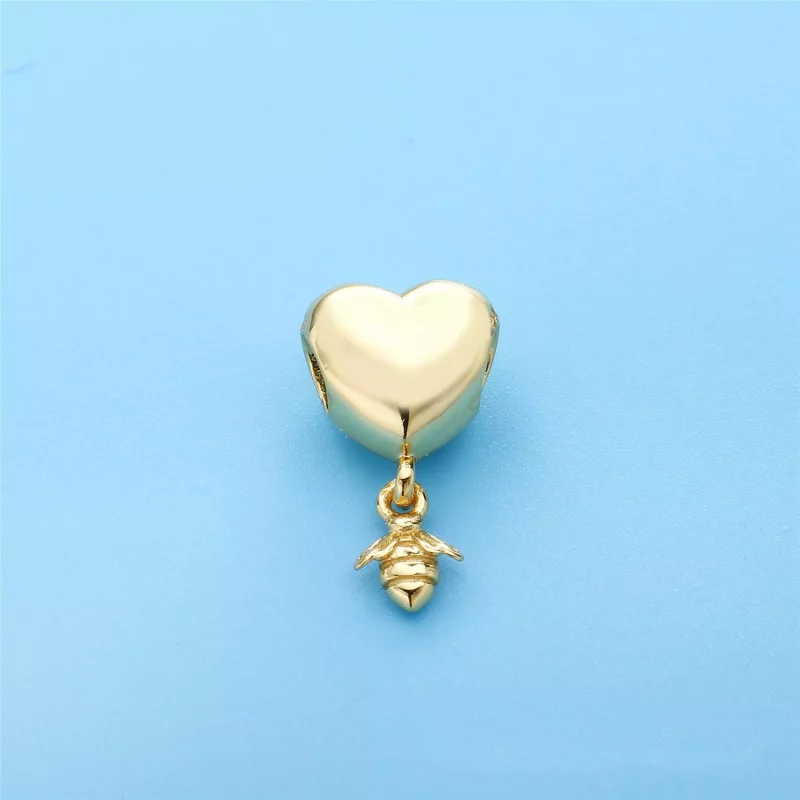 (imagen para) Charm en PANDORA Shine Coraz&oacute;n y Abeja - Ver 2