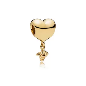 Charm en PANDORA Shine Corazón y Abeja (imagen para) Charm en PANDORA Shine Corazón y Abeja